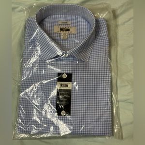 Joseph Abboud Classic Fit Dress Shirt • 18 1/2 • 34/35 • NWT • Blue Check
